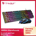 Keyboard Mouse Combo Factory - TF270 Backlight 104 Punk Round