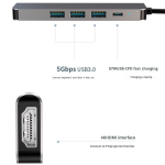 Type-C Docking Station Manufacturer - 5 in 1 Long Strip HD MI