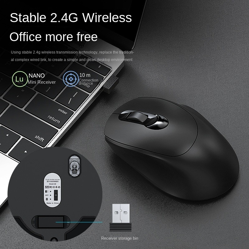 Wireless Mouse Manufacturer - Q8 Mute Charging 500mAh Battery