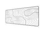 White Pad Manufacturer - Minimalist White Contours Topographic