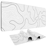 White Pad Manufacturer - Minimalist White Contours Topographic
