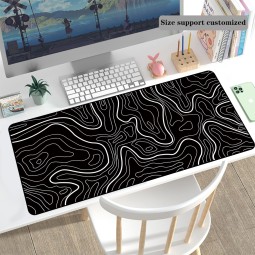 Topographic Pad Supplier - Black Topographic Large Gaming
