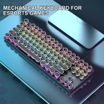 Gaming Keyboard Supplier - Round Punk Retro Keycap 87-Key