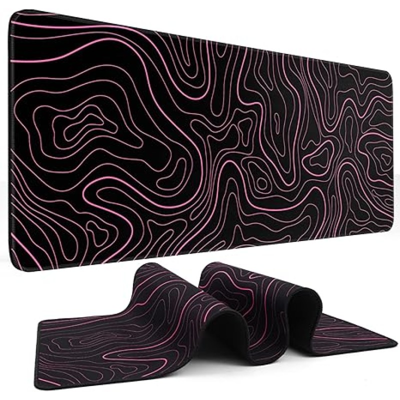 Geographic Pad Manufacturer - Pink Colored Topographic Map