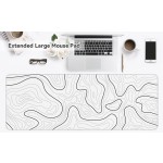 White Pad Manufacturer - Minimalist White Contours Topographic
