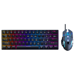 Keyboard Mouse Set Factory - RGB Backlit Blue Switch USB Macro