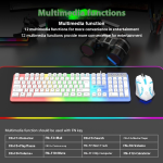 Gaming Combo Factory - GTX350 Luminous RGB 104 Keys Waterproof