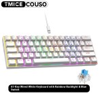 Mechanical Keyboard Manufacturer - Three Mode 61 Key RGB Tea Shaft