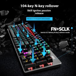 Gaming Keyboard Factory - GK410 Wired USB Mixed Light Switches