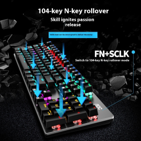 Gaming Keyboard Factory - GK410 Wired USB Mixed Light Switches