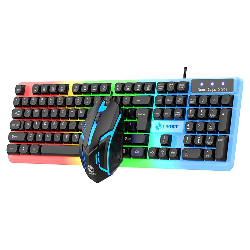 Gaming Combo Factory - GTX350 Luminous RGB 104 Keys Waterproof