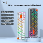 Mechanical Keyboard Manufacturer - 68 Key Red Axis Gasket Translucent