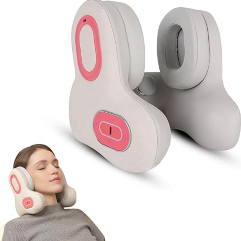 Travel Neck Pillow with Bluetooth Noise Cancelling Headset U Shape Memory Foam Airplane Pillows for Personal Care & Head Support