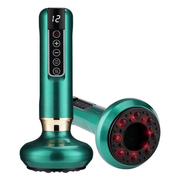 Electric Cupping Massager Vacuum Suction Cup GuaSha Reduces the Look of Cellulite Beauty Health Scraping Infrared Heat Massager