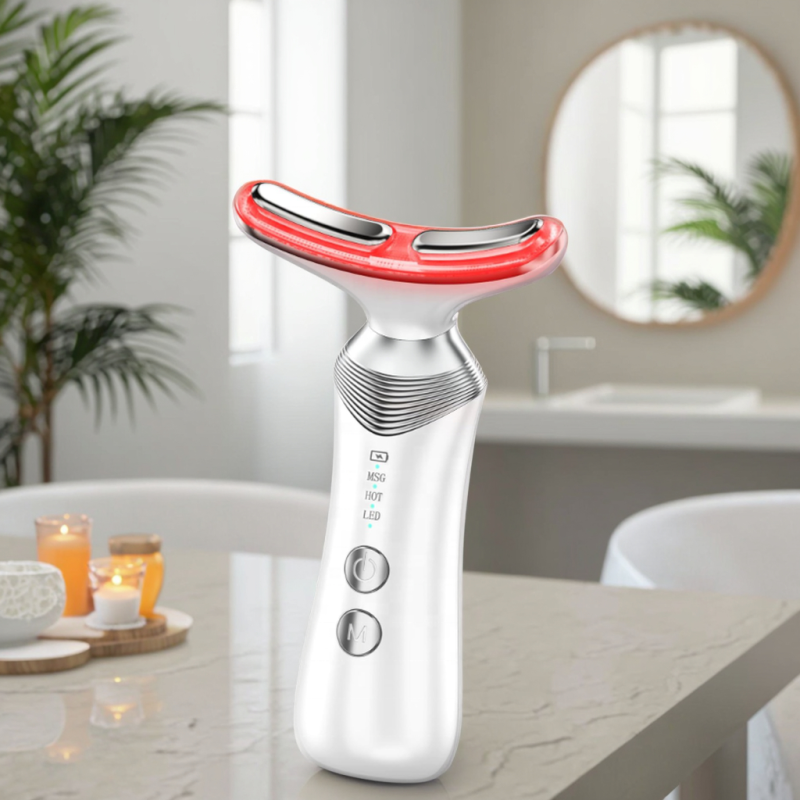LED Womens Skin Care Facial Massager for Skin Rejuvenation Lifting Toning Facial and Neck Massager Face Sculpting Tool