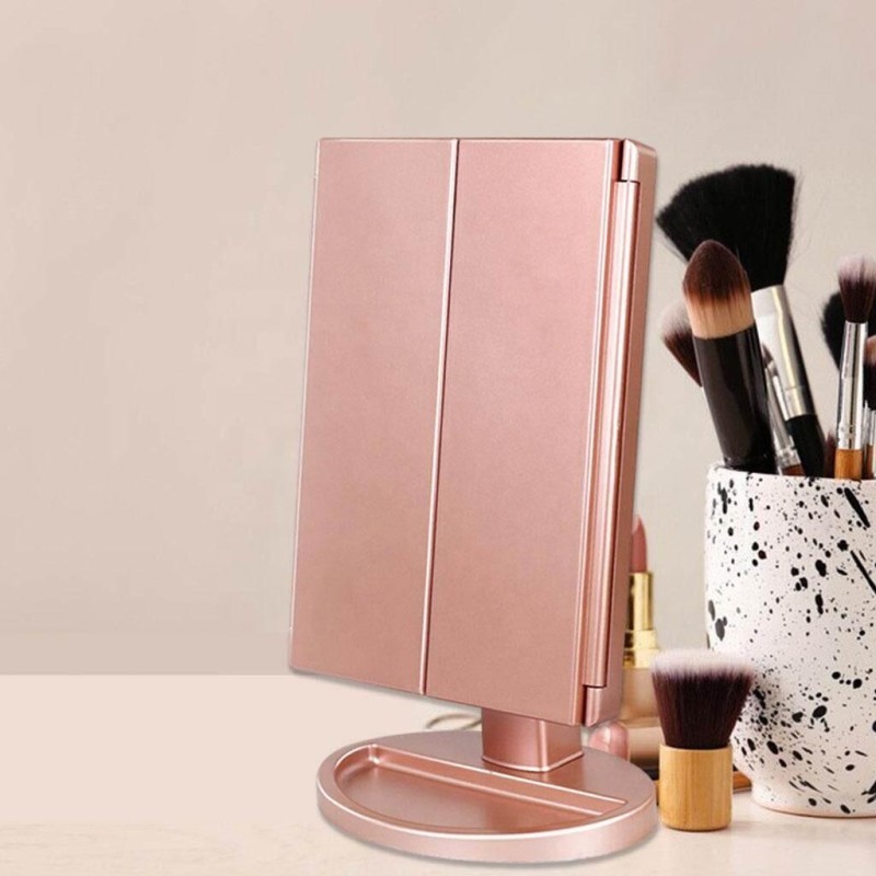Makeup Mirror With 22 Lights LED Vanity Mirror With 2X / 3X Magnification Touch Screen
