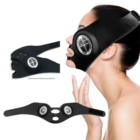 V型面部提升面膜双下巴减缩面部去脂护肤机红光疗法和EMS