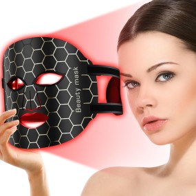 LED Facial Mask Anti-Aging Light Therapy for Fine Lines & Wrinkles Standing Skincare Face Light Mask