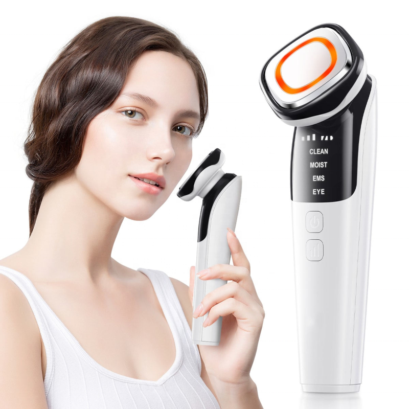 Home Use Skin Care Tools Mini Vibration Face Lift Device Led Light Therapy Beauty Machine