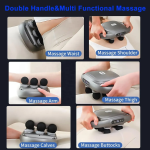 6 Heads Massage Gun Deep Tissue Electric Six Heads Massager Tool for Leg and Back 6 Heads