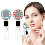5合1 USB LED光疗面部按摩器皮肤紧致装置面部提升色素去除化妆工具