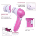 5-in-1 Face Cleaner Multi-functional Portable Facial Pore Cleaner for Women's Household Face Washer
