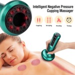 Electric Cupping Massager Vacuum Suction Cup GuaSha Reduces the Look of Cellulite Beauty Health Scraping Infrared Heat Massager