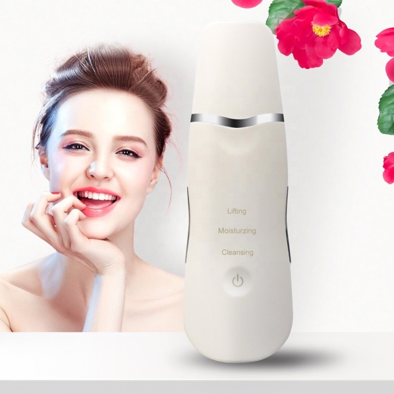 Ultrasonic Skin Scraper Peeling Blackhead Remover Deep Face Cleaning Lifting Acne Pore Cleaner Facial Spatula Shovel Cleanser
