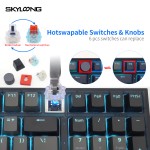 Wireless Keyboard Supplier - SKYLOONG GK980 Black Semi Transparent