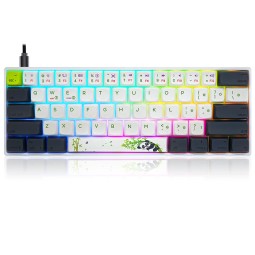 White Keyboard Factory - Hot Sell GK61 V2 Backlist 60% Wired