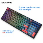 Wireless Keyboard Supplier - SKYLOONG GK980 Black Semi Transparent