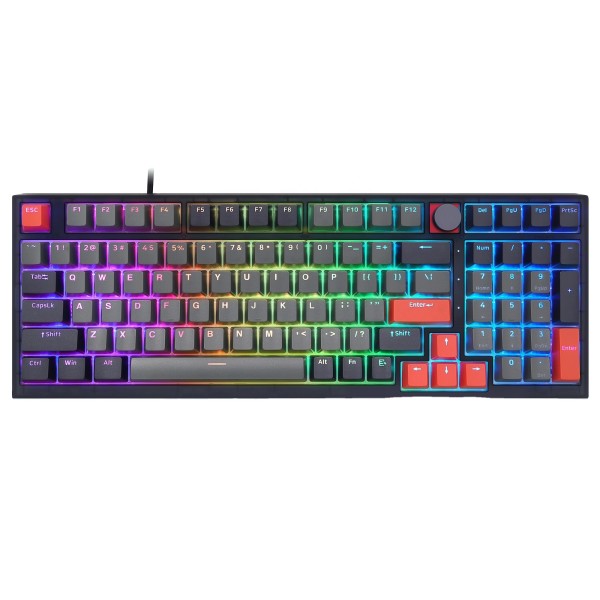 Wireless Keyboard Supplier - SKYLOONG GK980 Black Semi Transparent