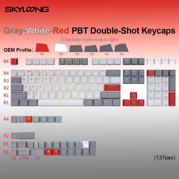 Keycaps Factory - Skyloong Double Shot OEM PBT Dye