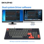 Wireless Keyboard Supplier - SKYLOONG GK980 Black Semi Transparent