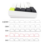 White Keyboard Factory - Hot Sell GK61 V2 Backlist 60% Wired