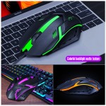 Wired Keyboard Mouse Set Manufacturer - USB Game Character Luminous Spanish