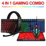 Keyboard Mouse Headset Combo Factory - Four-piece Luminous Game Office Home
