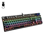 Steampunk Keyboard Factory - 104Key Metal Panel Gaming Mechanical Keyboard