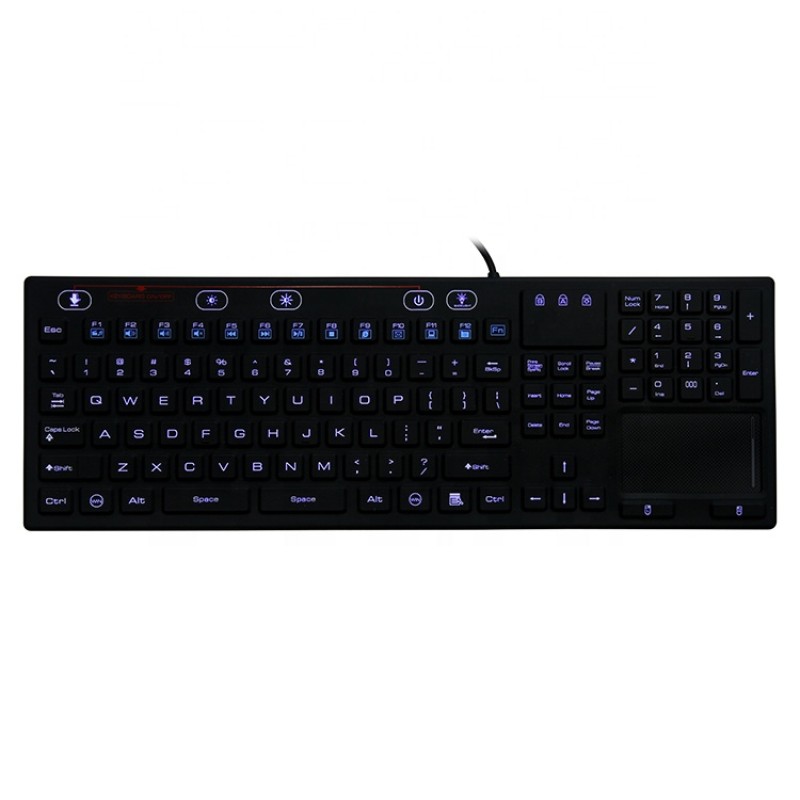 Waterproof Silicone Keyboard Factory - IP68 Backlit Keyboard with Touchpad