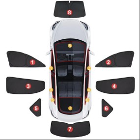Car Sunshade Supplier - 8PCS Triangular Privacy Sunshade