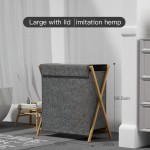 Laundry Basket Supplier - Bamboo Folding with Lid