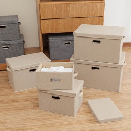 Storage Bins Supplier - Cotton Linen Fabric Stackable
