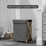 Laundry Basket Supplier - Bamboo Folding with Lid
