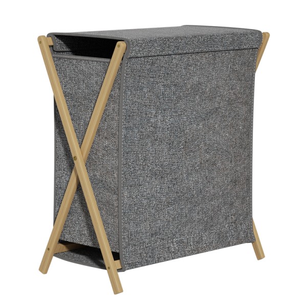 Laundry Basket Supplier - Bamboo Folding with Lid