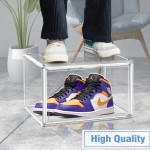 Plastic Shoe Case Manufacturer - Magnetic Door Foldable Clear Sneaker Crate