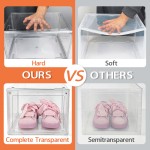 Shoe Box Organizer Factory - USA Hot Sell Transparent Drop Front Plastic