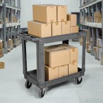 Hand Truck Manufacturer - Four Wheels Green Industrial Plastic Trolley