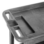 Industrial Cart Factory - Heavy Duty 4 Wheels 2-tier Brown Plastic