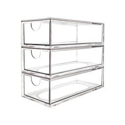 Cosmetic Storage Box Manufacturer - Multi-Size Space-Saving Stackable Clear