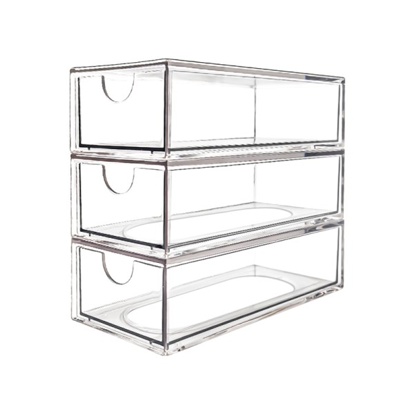 Cosmetic Storage Box Manufacturer - Multi-Size Space-Saving Stackable Clear